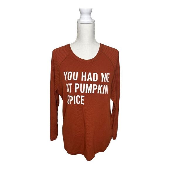 MODERN CANVAS Brown Burnt Orange Pumpkin Spice Sweater. Size Small - Picture 1 of 7